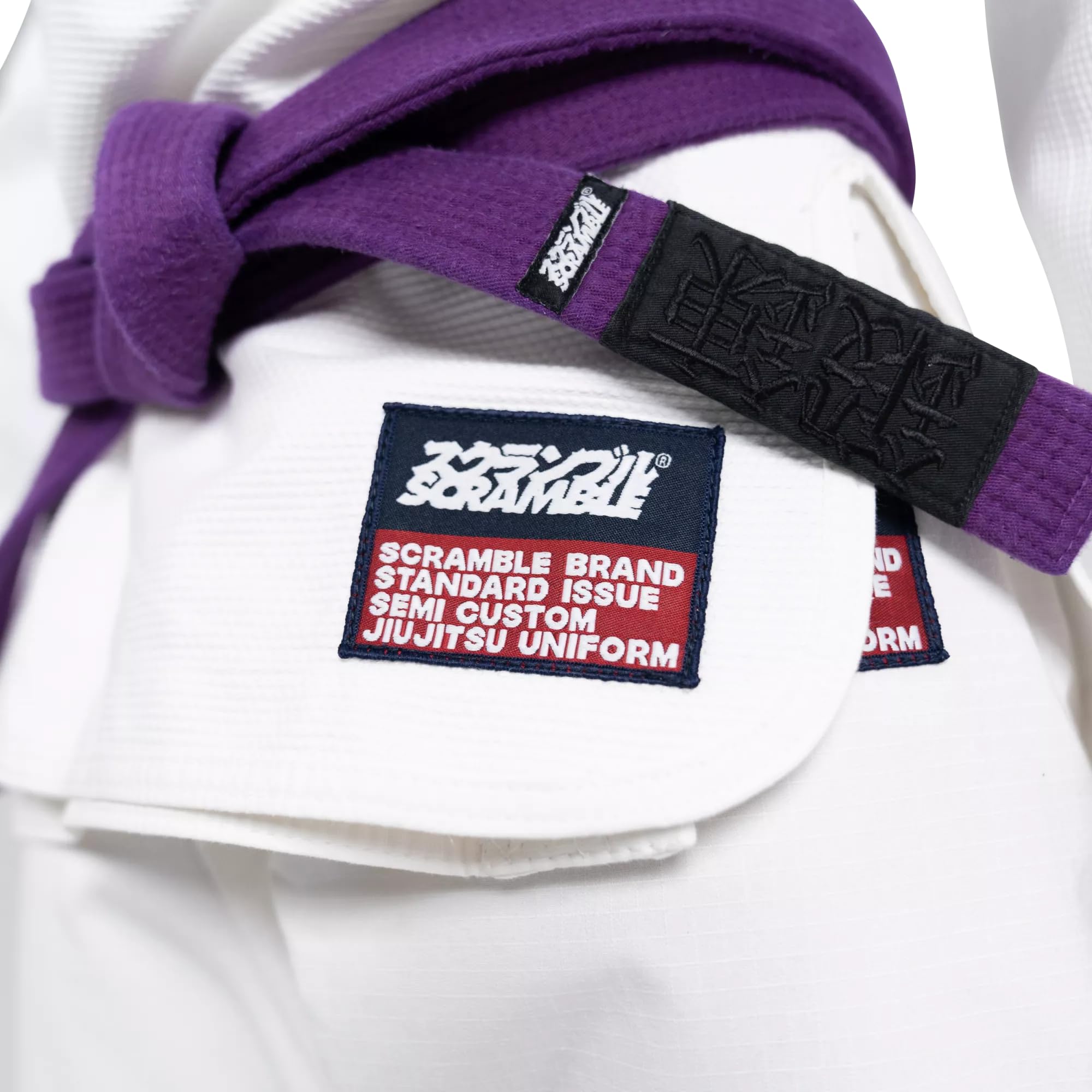 SCRAMBLE Standard Numéro V3 BJJ Gi Blanc