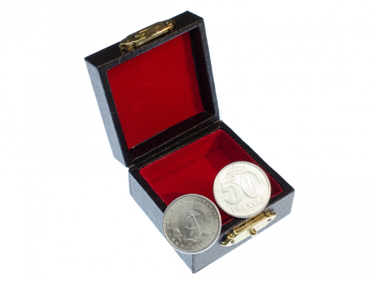 Miniblings50 Pfennig penny GDR East Germany DDR Money Cuff Links Cufflinks Miniblings Coin Box