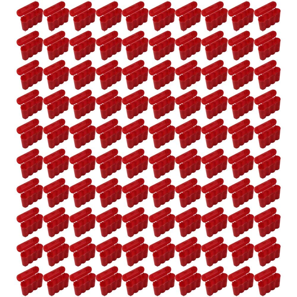 PowertronAA AAA CR123A Red Battery Holder Storage Case 100 Cases