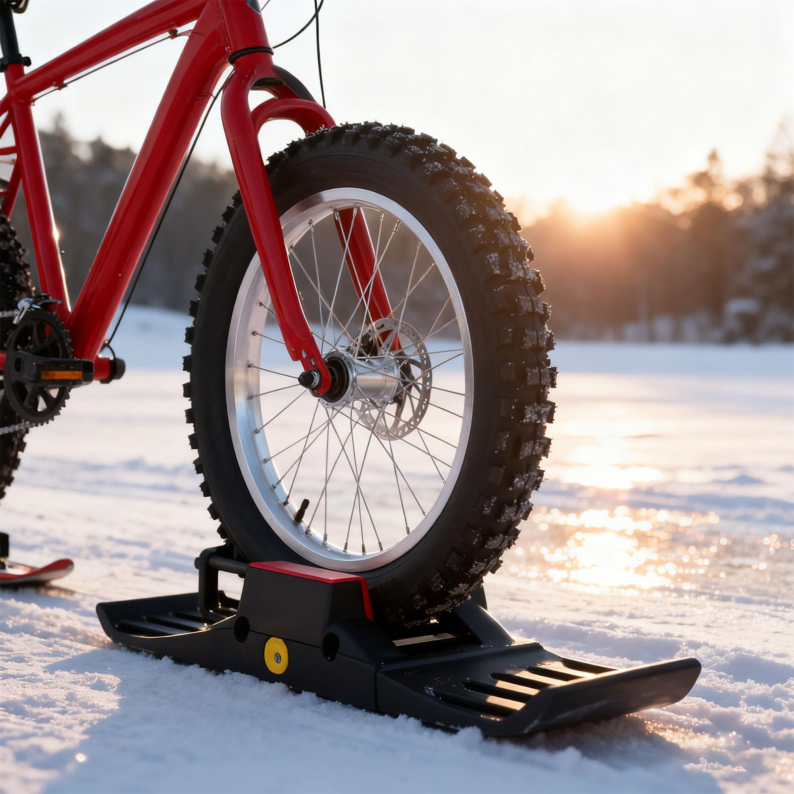 Adattatore per passeggini da 58 mm | Adattatore da sci per sedia a rotelle, 1,4 kg, costruzione leggera, attività invernale sicura, configurazioni, durata