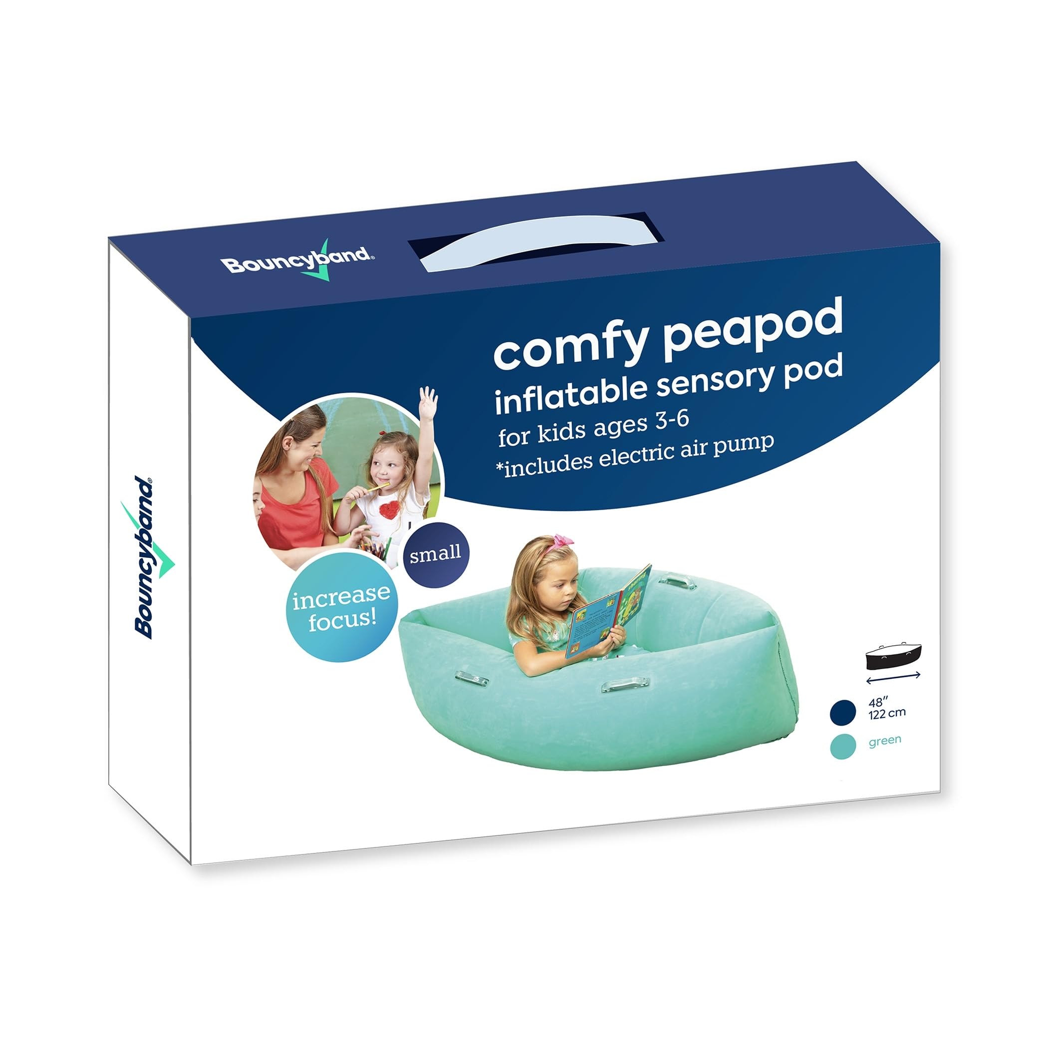 Comfy Hugging Peapod Sensory Pod 48" Ages 3-6 Up to 4 Feet Tall Green Plastic