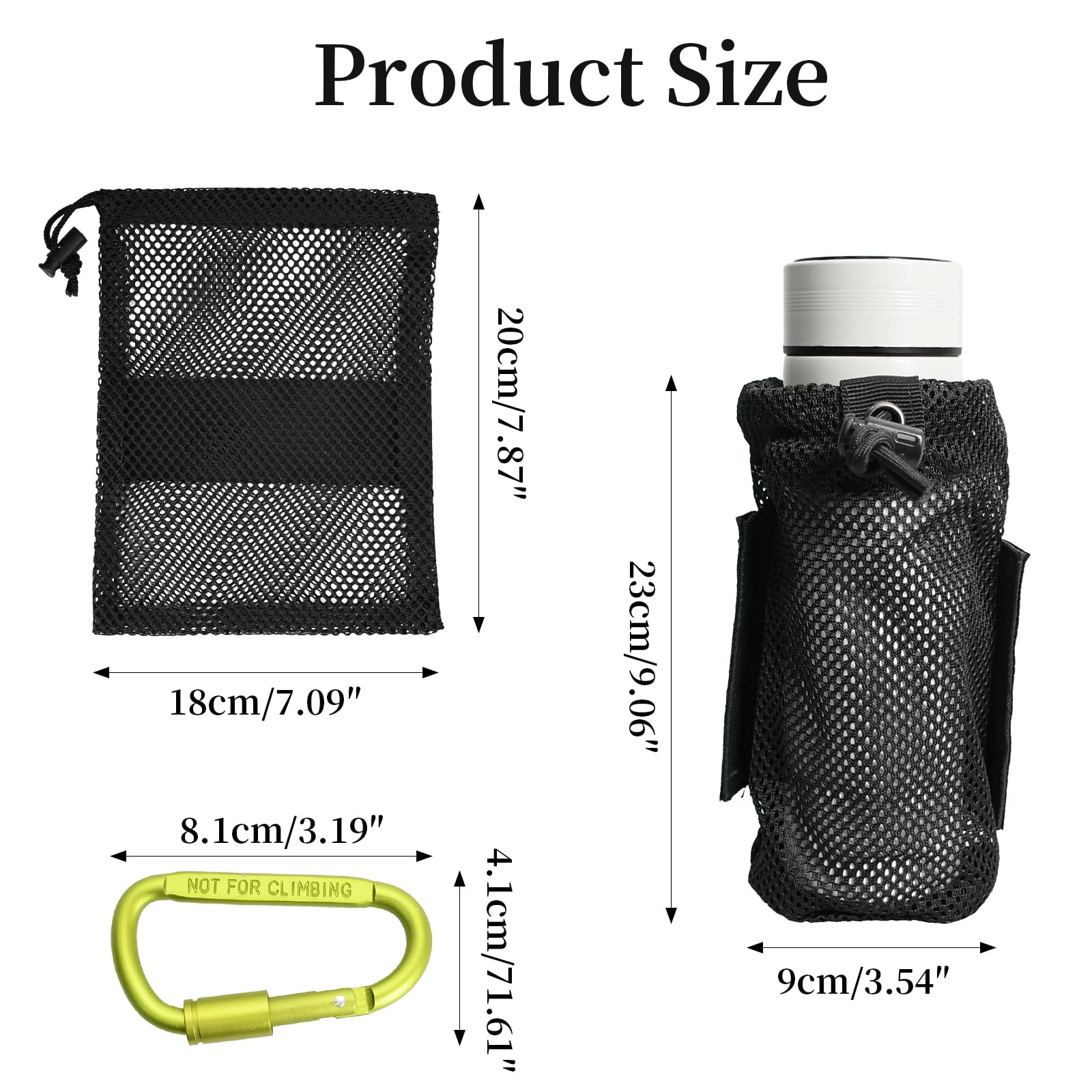 Borsa Tattica Molle Porta Bottiglia 907g Con Tracolla E Coulisse - Nylon 1000D