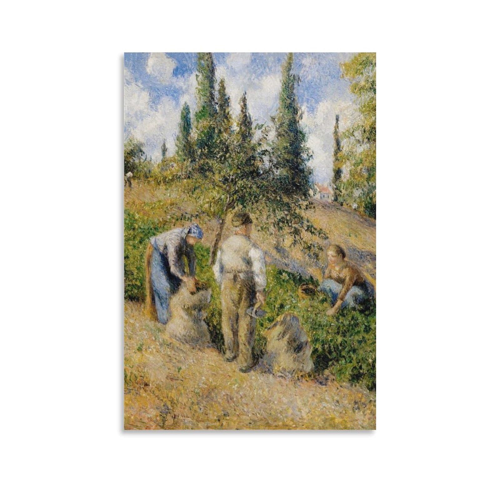Amazon.co.jp: Camille Pissarroカミーユ・ピサロ《収穫、ポントワーズ