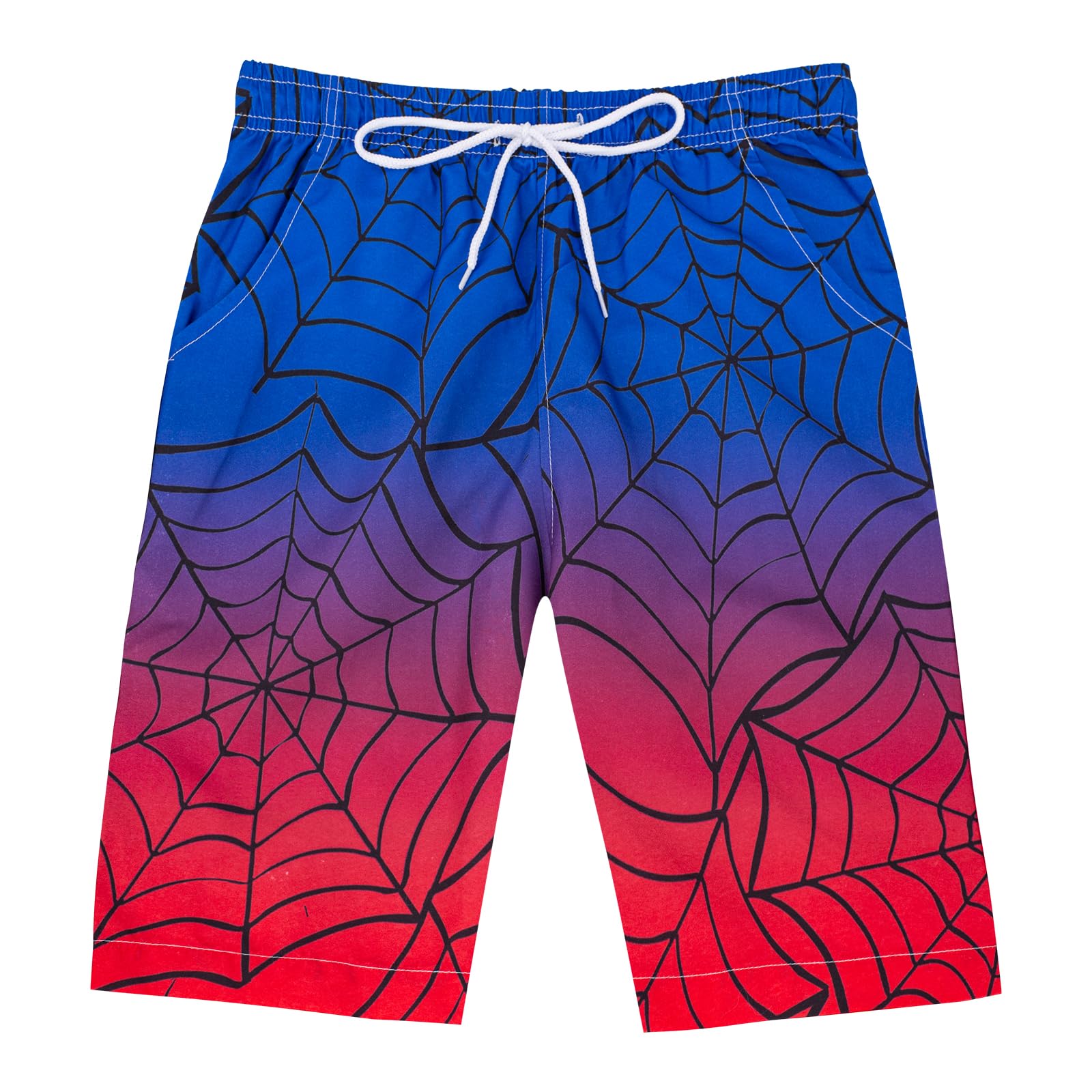 Holimaid Boys Red/Blue Swim Trunks Quick Dry Swim Shorts Beach Board Shorts With Drawstring For Swimming Bathing (, 6-7 Years)