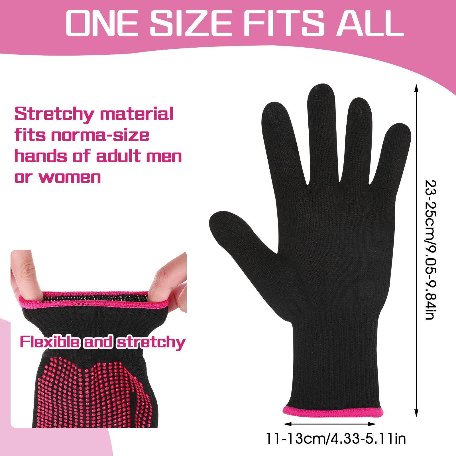 Dimeho Lot de 2 gants professionnels résistants à la chaleur pour coiffure et protection contre la chaleur