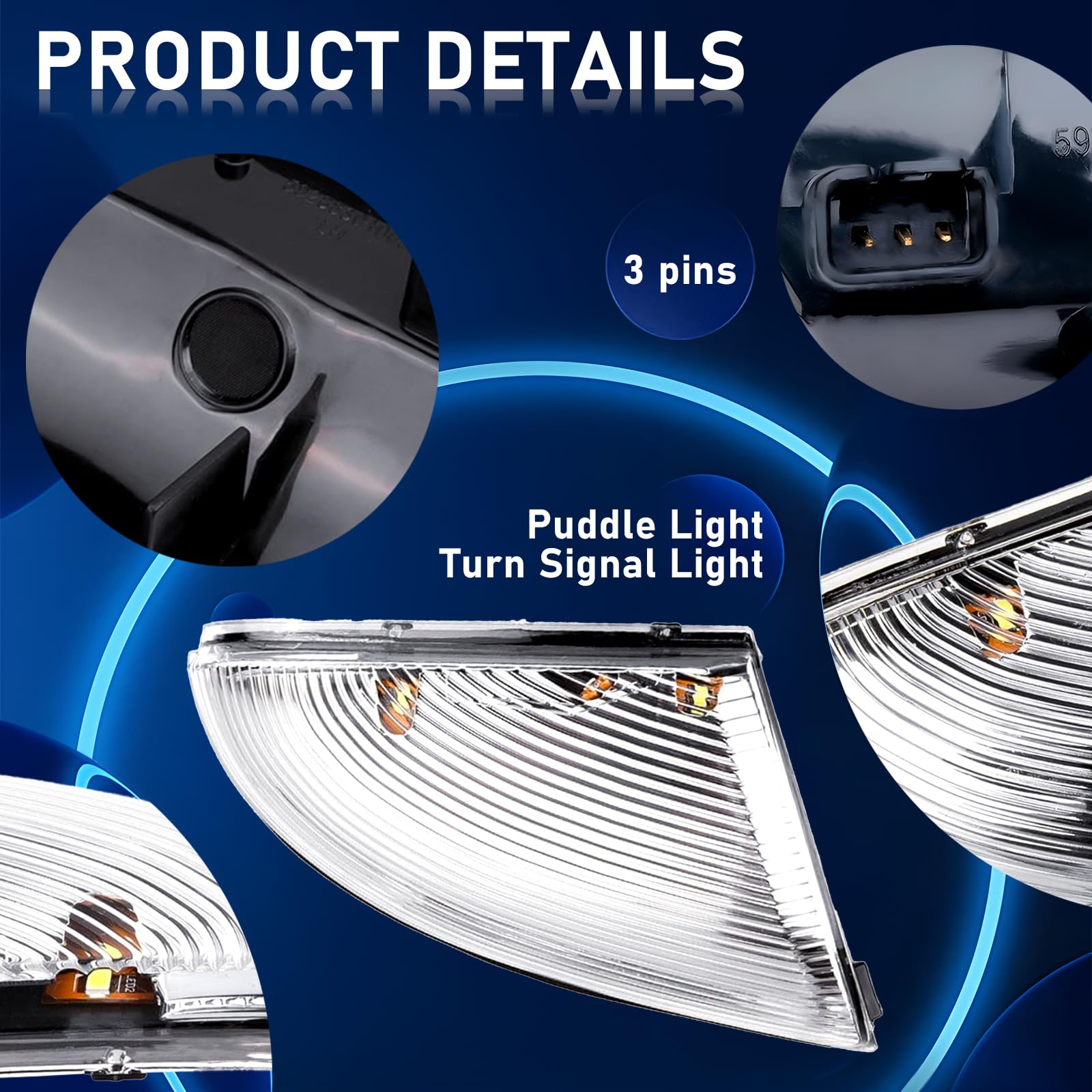 Ram 1500 Tow Mirrors LH RH Front Mirror Turn Signal Puddle Light Lamp For 09-18 - Foto 7