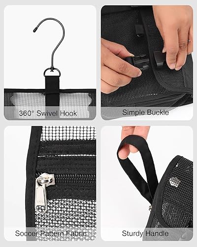 Miniatura 5 de Relavel Neceser colgante para hombres y mujeres para viajar, 001-Malla Negro, Neceser colgante para mujer