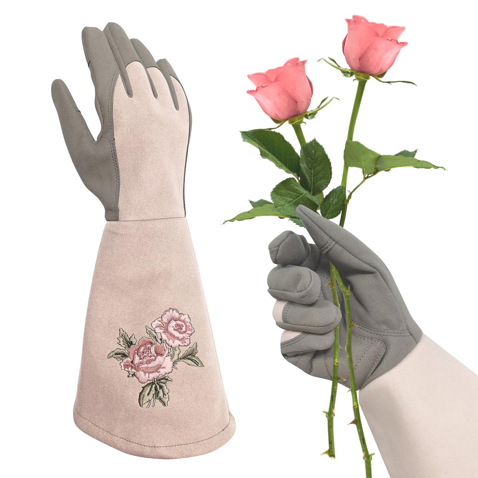 Long Gardening Gloves for Women Thorn Resistant