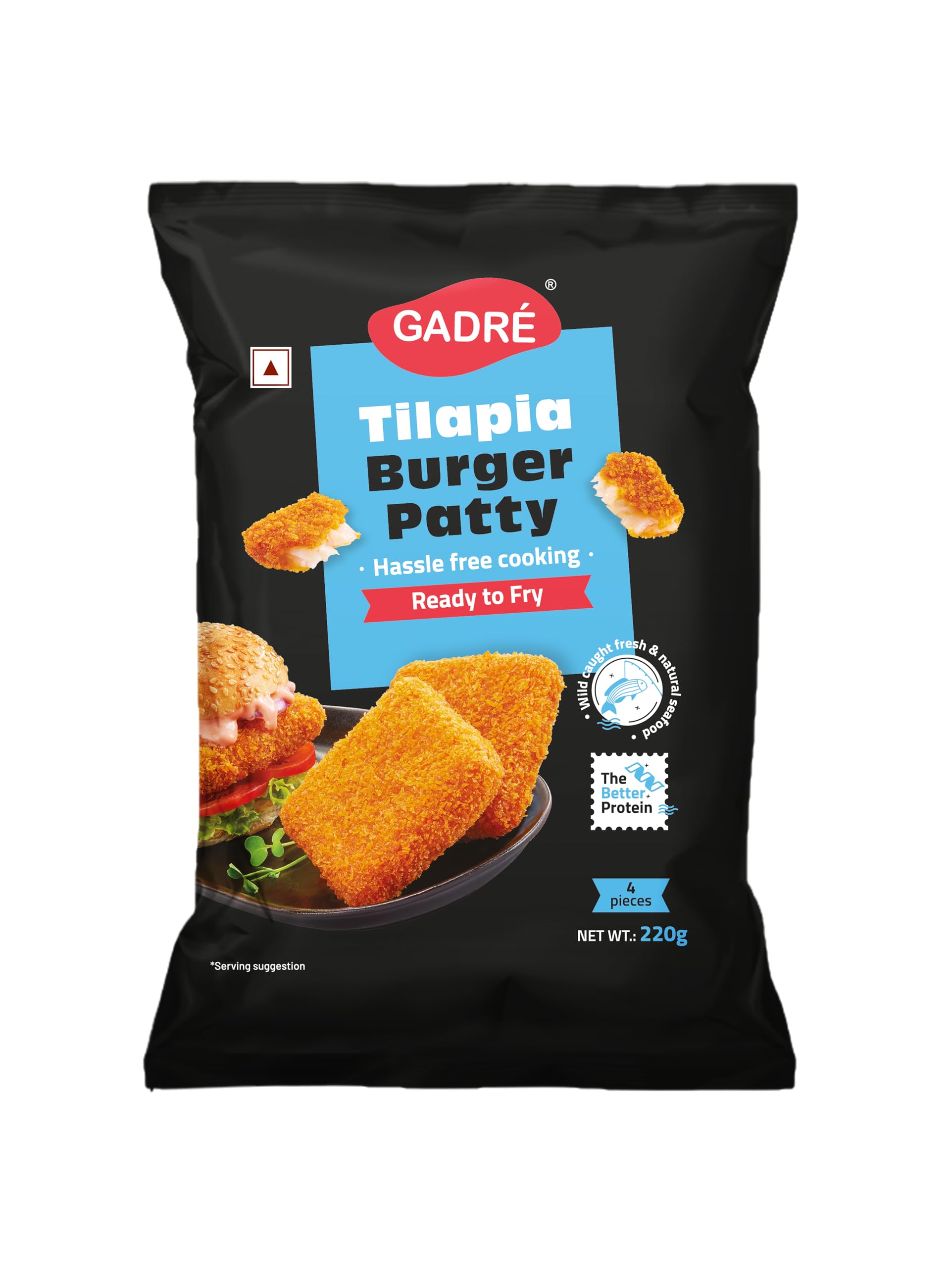 Gadre Tilapia Burger Patty, 220g