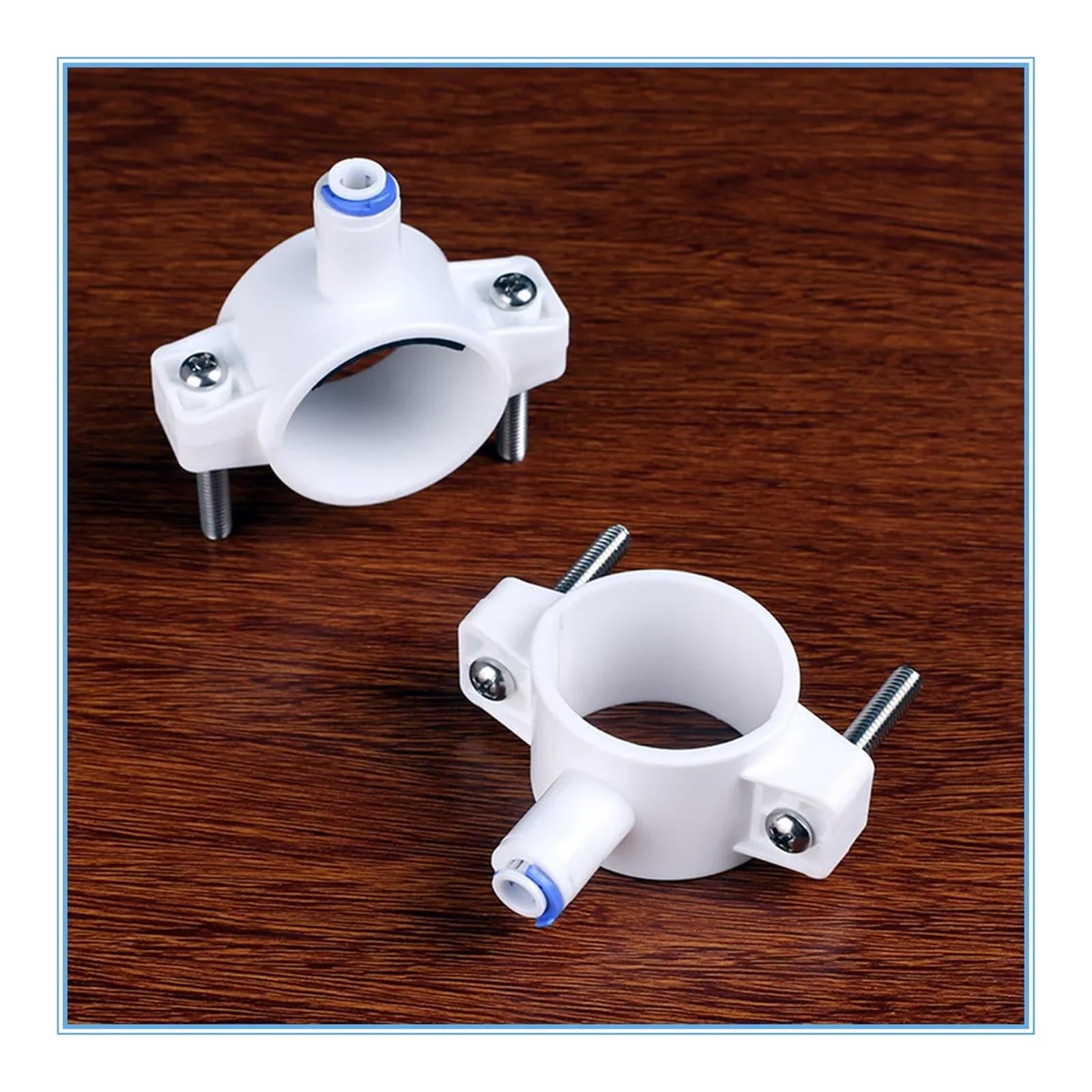 AARTERZZA 1pc RO Water 40mm Drain Waste Water Pipe Clamp Saddle Valve Clips 1/4" OD Hose Quick Connection Reverse Osmosis Aquarium System