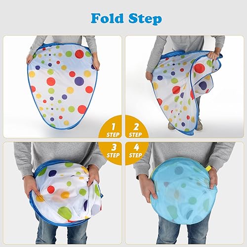 Miniatura 7 de EocuSun Casa de juegos desplegable, tienda de campaña para niños en interiores y exteriores, tienda de campaña plegable para niños y niñas (bolas no