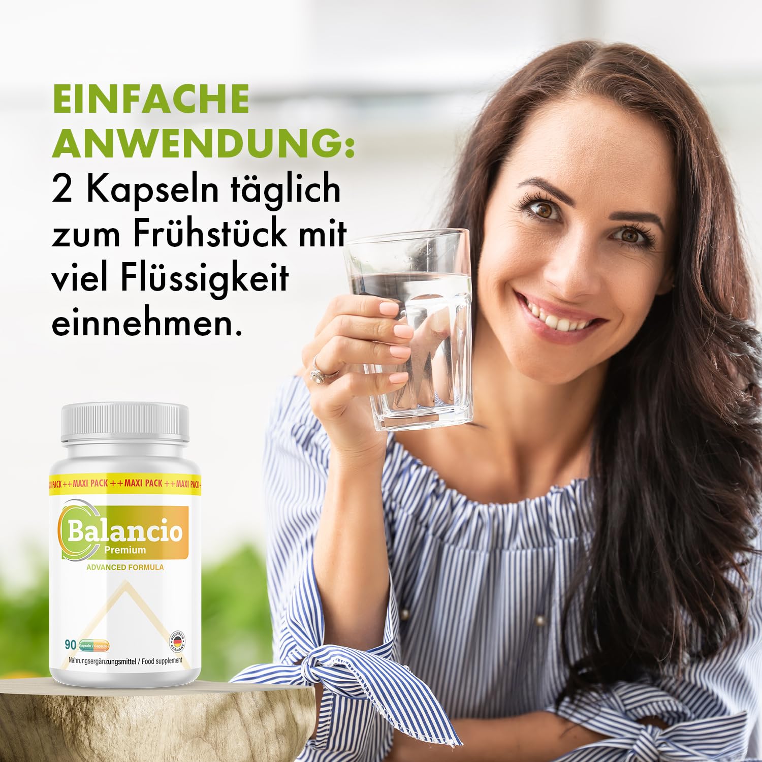 Balancio Premium Kapseln | Ideal begleitend für dein Ziel | Einfache Anwendung | 90 Kapseln