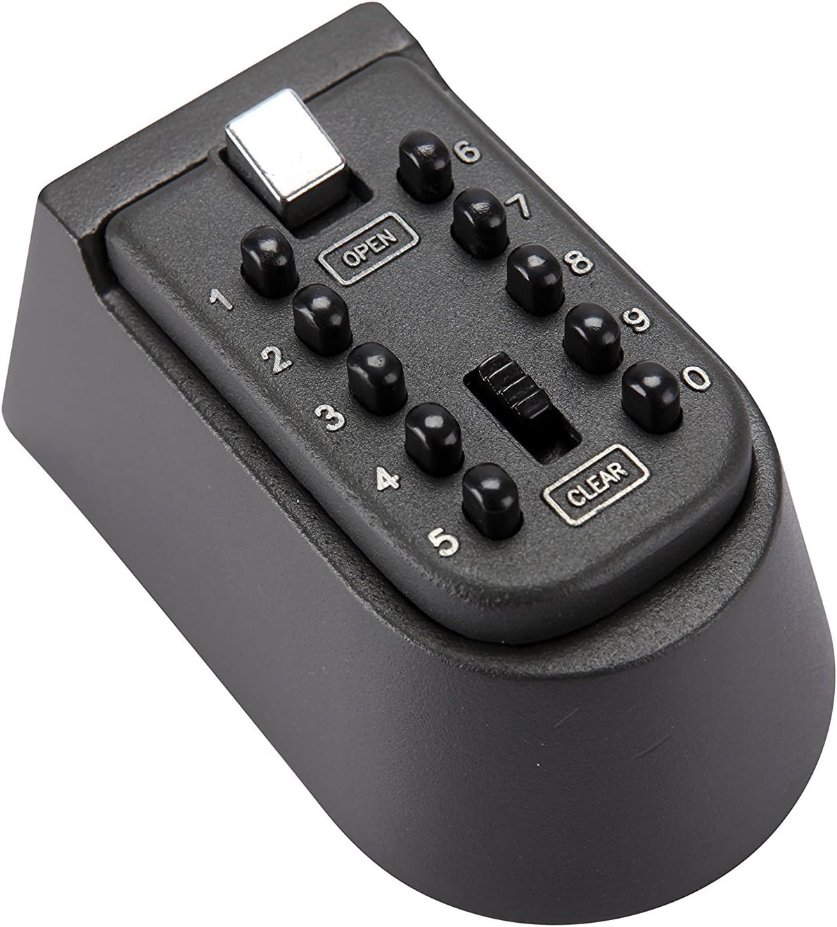 10 Digit Key Lock Box, Outdoor Wall Hanging Key Safe-Household Key Storage Lock Box (Black)