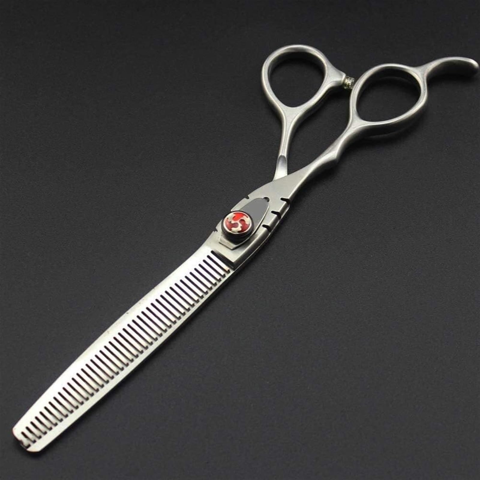 Set di forbici professionali da barbiere da 17,8 cm, per mancini e per sfoltire, in acciaio inox affilato