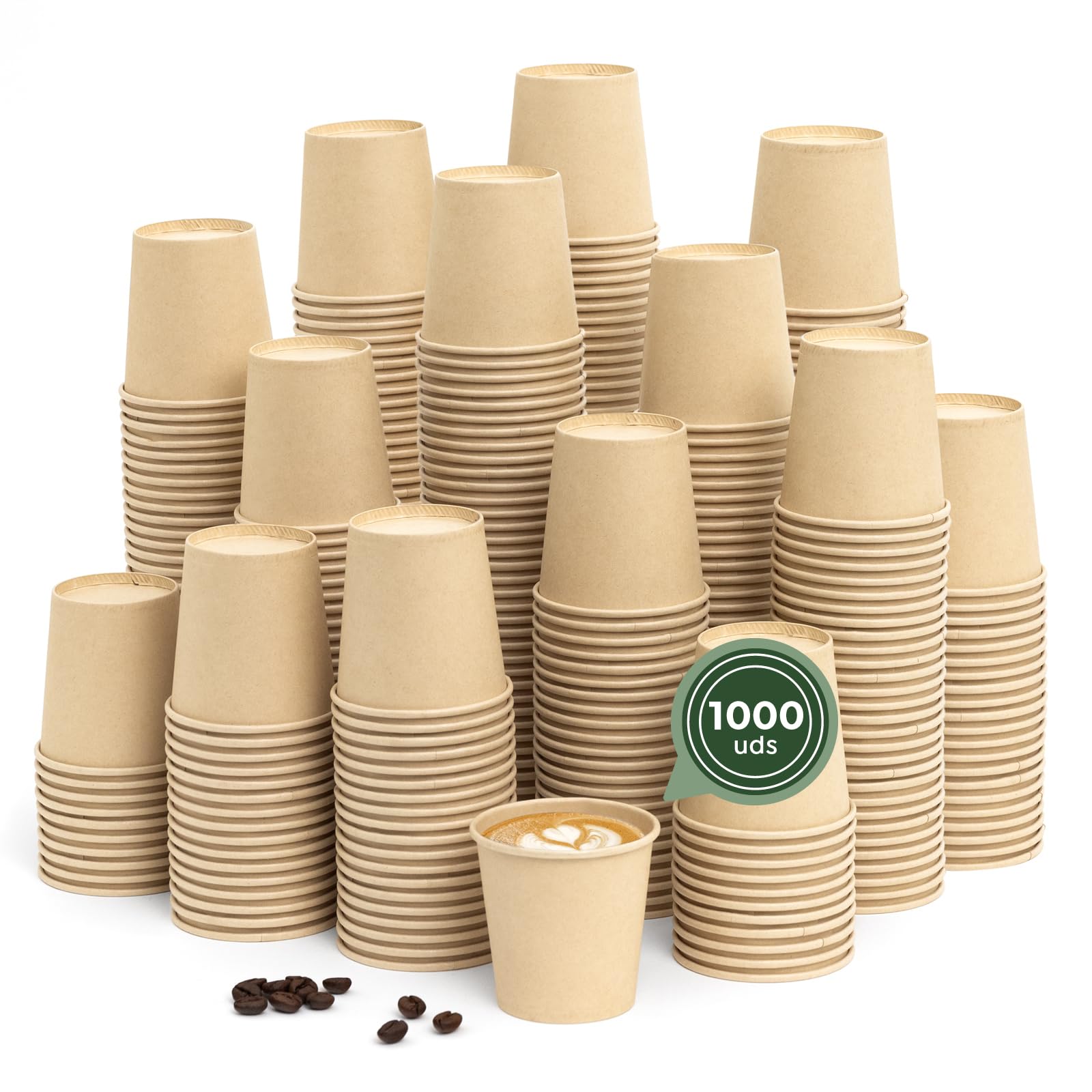 MAXI PRODUCTS - Vasos Café Desechables Kraft - Vasos Cartón - Vasos Desechables Catering - Vasos Café para Llevar - APTO BEBIDAS CALIENTES Y FRÍAS (120 cc, 200 unidades) — view 11