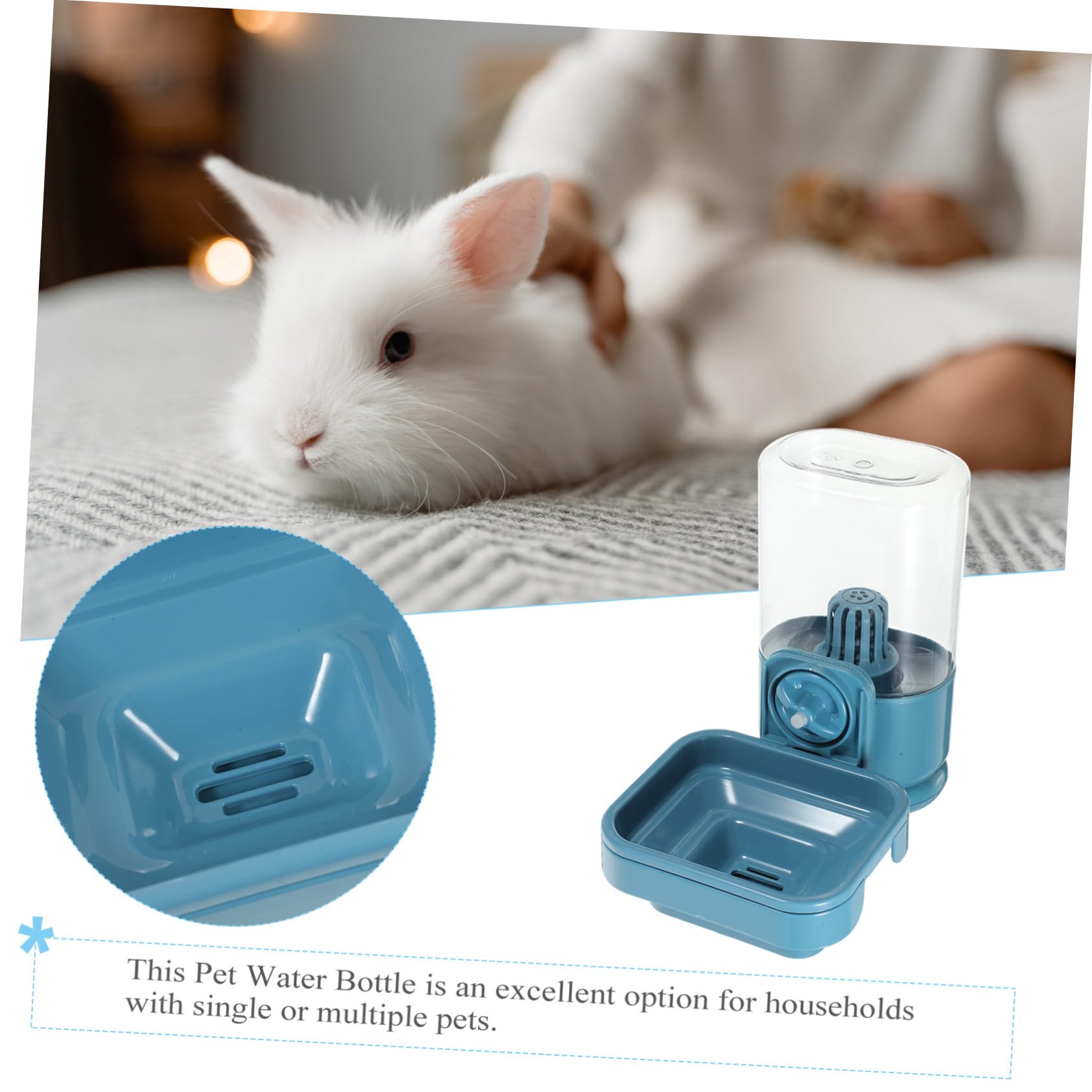 Gatuida Dispenser Acqua per Piccoli Animali Distributore Acqua Mangiatoia per Animali Domestici Mangiatoia per Conigli Appesa alla Gabbia
