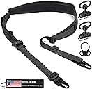 WarBull 2 Point Rifle Sling, QD Swivel Quick Adjust Gun Sling with HK Hook, Soft Shoulder Pad Tactical Rifle Sling for Rifle Shotgun and Crossbow, Hunting and Outdoor Sports with Keychain Gift