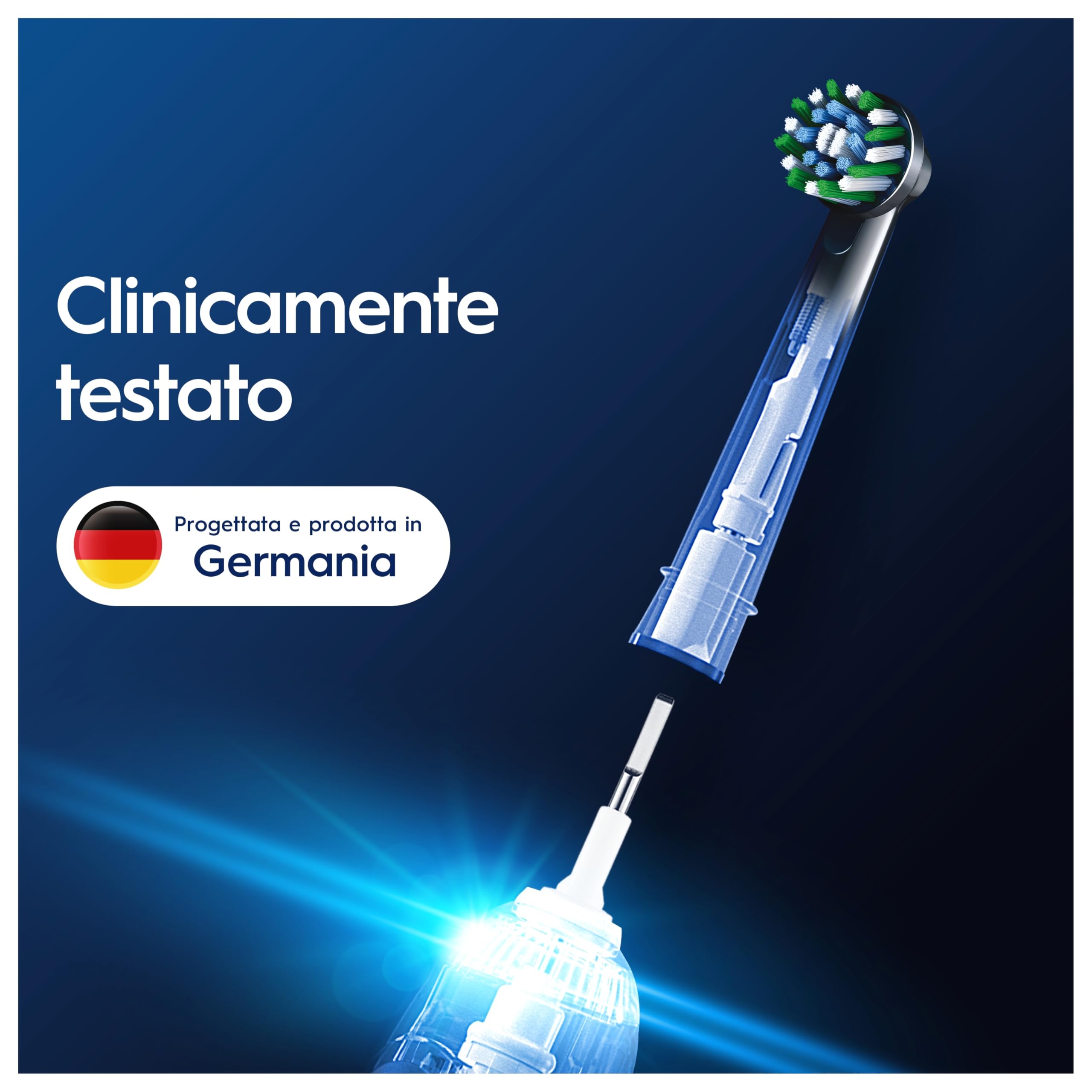 Oral-B Testina Di Ricambio PRO Cross Action Nera, Confezione Da 8 Testine