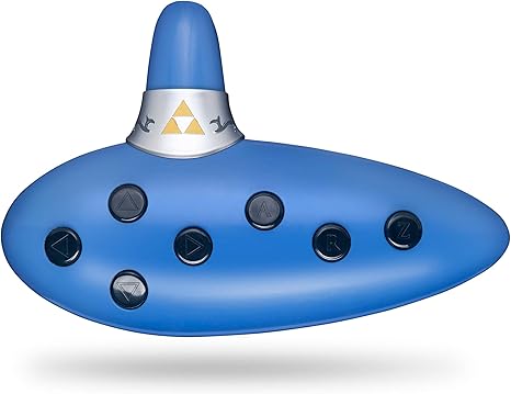 Amazon Thinkgeek ゼルダの伝説 レプリカ電子オカリナ Electronic Ocarina Of Time Triforce音楽プレーヤー 時間のオカリナ スタンド およびイラスト付きの歌曲が含まれています 楽器 音響機器 楽器 音響機器