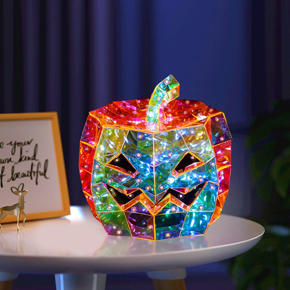 SHUWND 2024 New LED Prismatic Iridescent Pumpkin Lights, LED