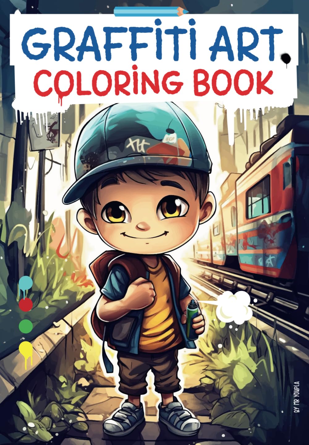 Graffiti coloring book for kids: Street Art Coloring Book with Graffiti Letters and Characters