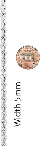 Vista 8 de LIFETIME JEWELRY 5mm Chain for Men & Women Diamond Cut Rope Chain for Men & Necklace Chain for Women 16 to 36 Inch Black Gunmetal Stainless Steel