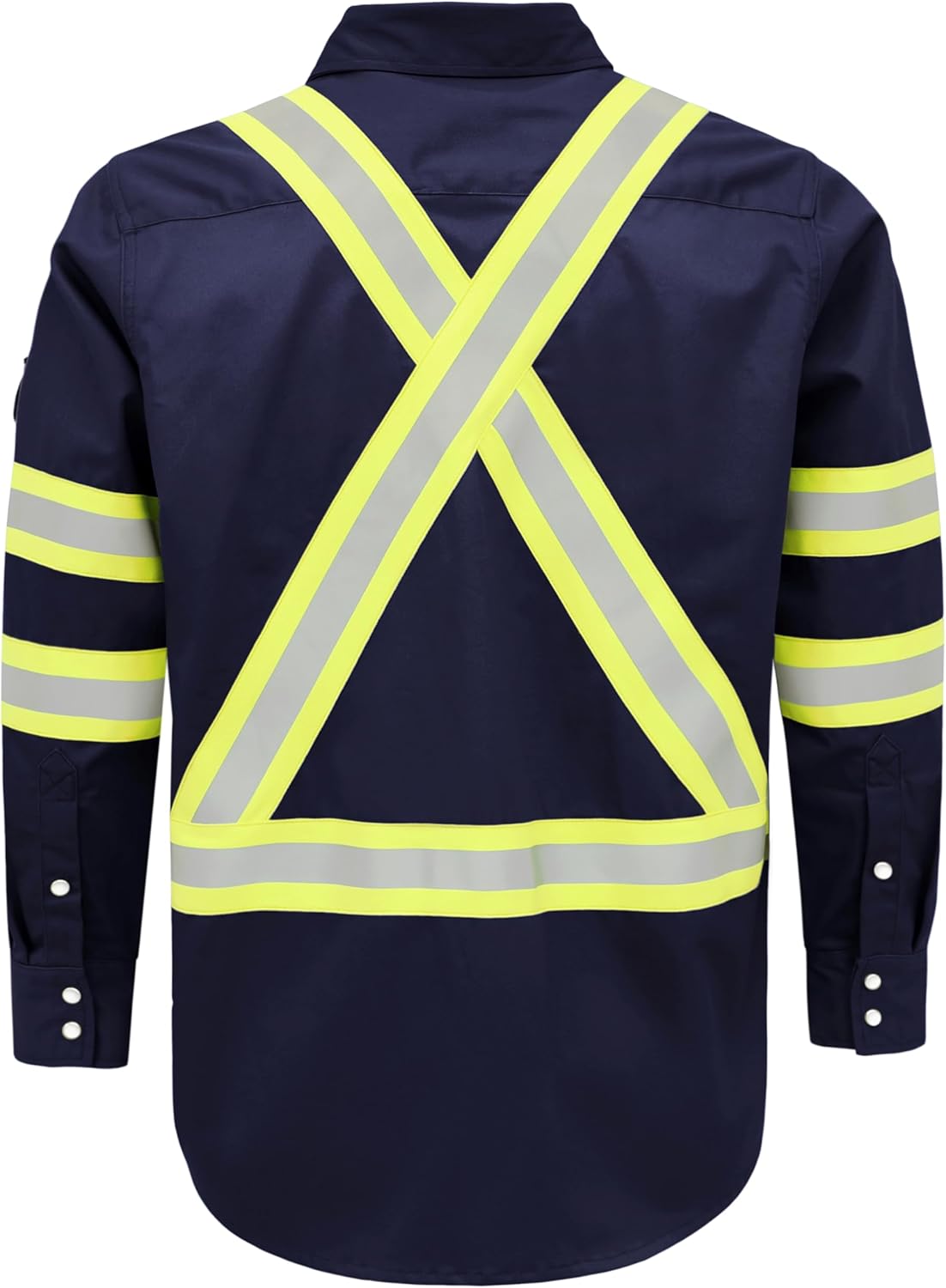 BOCOMAL FR Shirts High Visibility/Hi Vis Flame Resistant/Fire Retardant Shirt 7.5oz Men's Reflective Shirts - Image 3
