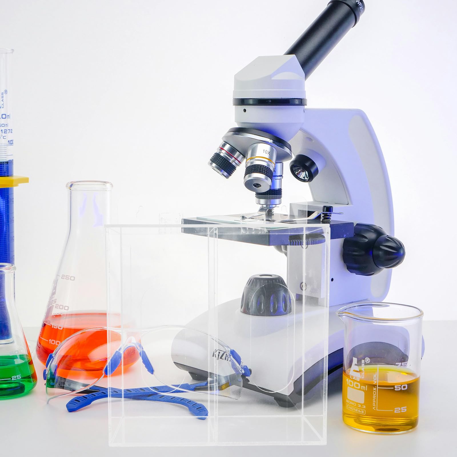Healeved Dispenser da per Guanti e Mascherine con Doppio Scomparto Facile da in Acrilico Facile da per Laboratori e Cliniche