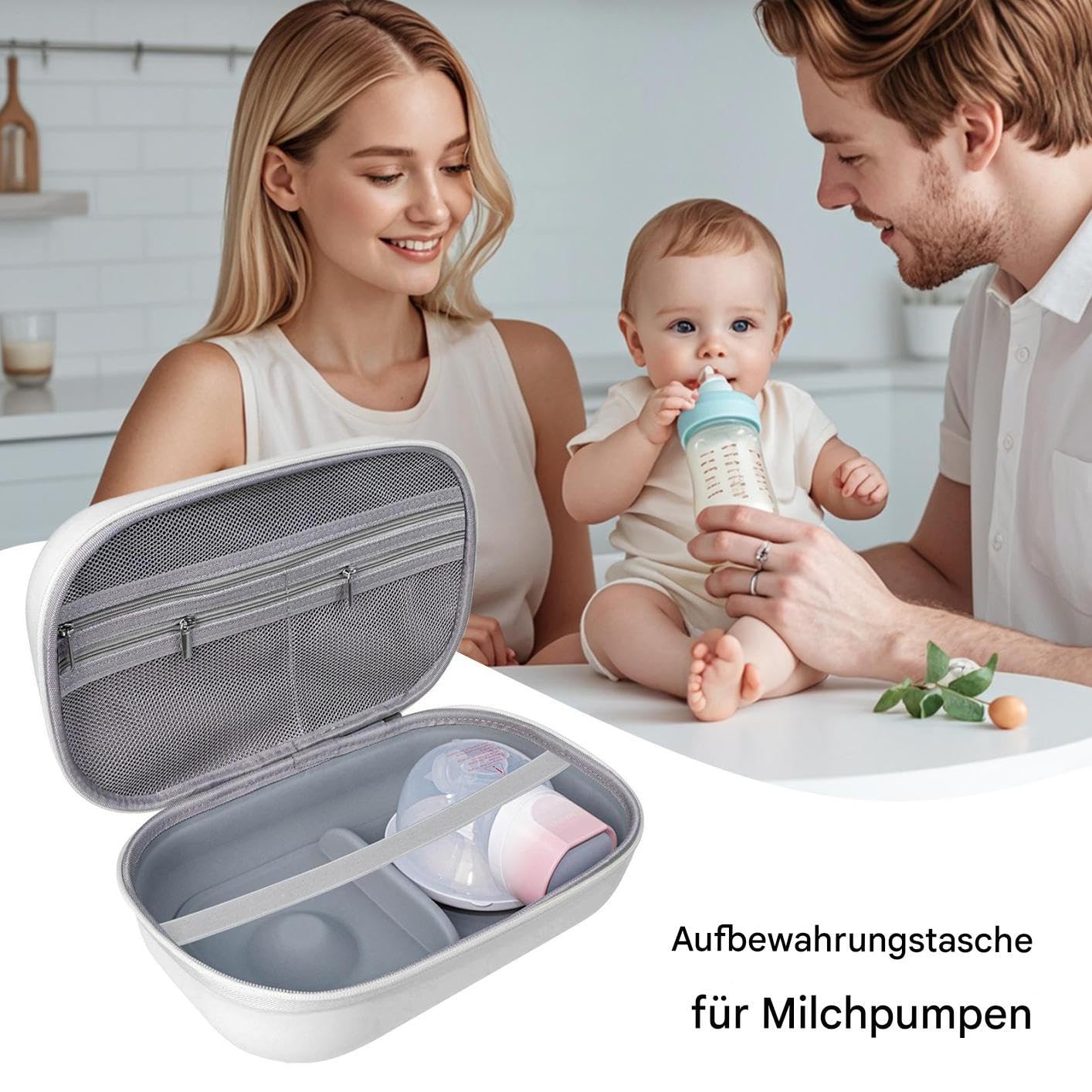 Sac pour tire-lait - Étui de transport pour tire-lait - Récipient portable pour les déplacements, le travail, la, l'allaitement