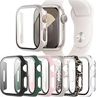 Vista 8 de 6-Pack Fundas Compatibles con Apple Watch 40mm Series SE 3(2025)/SE 2/SE/6/5/4 con Protector de Pantalla de Vidrio Templado, QCKANLJ Ultradelgada