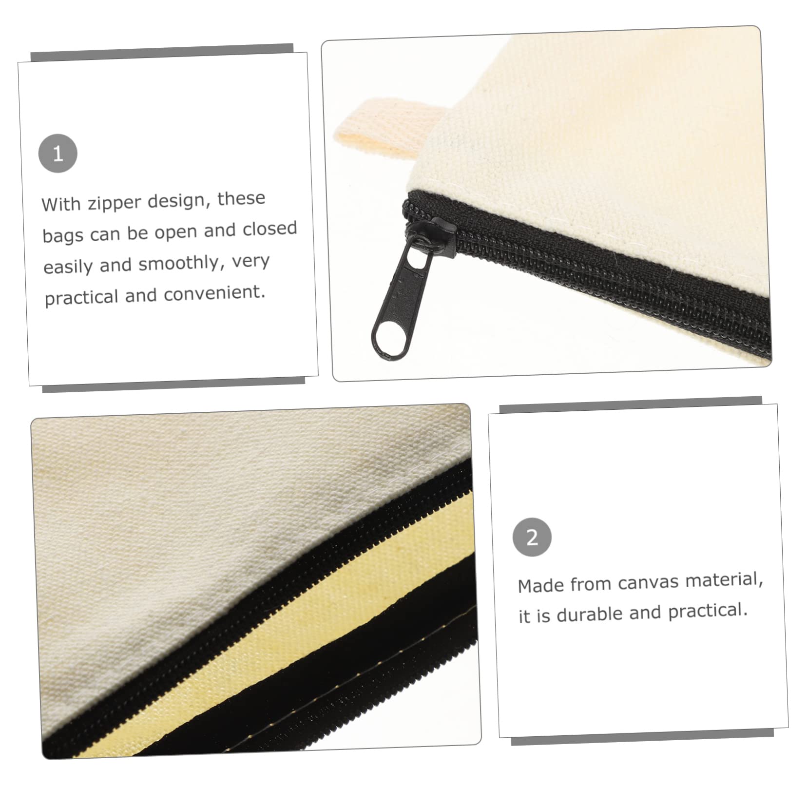 Borsa per Cosmetici da Viaggio in Tela Cerniera, Set da 10 Borse Vuote per Sublimazione, Organizer per Trucco Fai da Te, Porta Articoli da Toeletta Personalizzabile