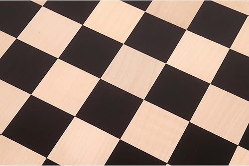 Miniatura 9 de Tablero de ajedrez de lujo de madera de ébano y arce de 21 pulgadas - Azulejos elevados cuadrados de 2.165 in