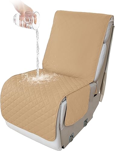 Miniatura 23 de HDCAXKJ 100% Fundas impermeables para sofá seccional reclinable en forma de L, funda de sofá reclinable acolchada lavable, fundas de esquina para