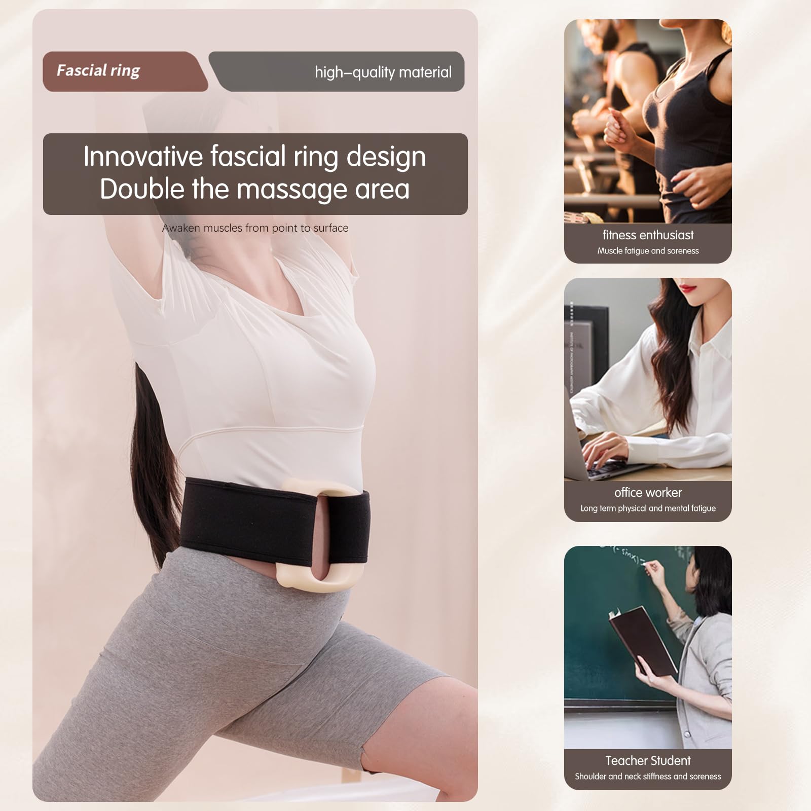 Massaggiatore Muscolare, Massaggiatori Elettrici, Anello Fasciale Multifunzione Per Tutto Il Corpo Massage, Massaggiatore Gambe per Benessere di Cosce Schiena Braccia