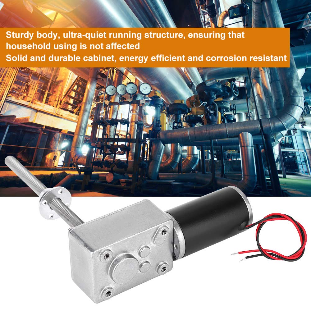 Motoriduttore DC 24V Turbo Motoriduttore a vite senza fine motore 200RPM/ 100RPM/ 70RPM/ 35RPM/ 17RPM/ 12RPM/ 7RPM/ 5RPM ((Reduction Ratio 50))