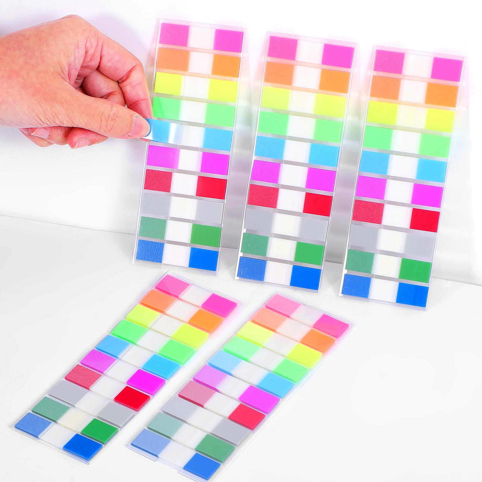 – 1600Pcs Annotation Tabs Book Tabs Books Sticky Tab for Notebooks Page Markers Book Clear Sticky Notes Writable Small Colored Stickys Pop Up Index Tab for Planner Classify Files Teacher Supplies