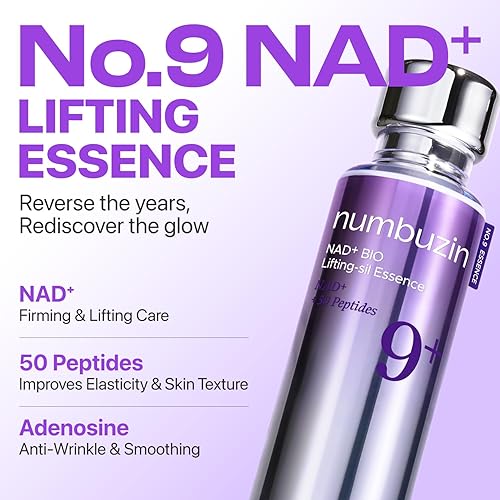 Miniatura 2 de numbuzin No.9 NAD+ BIO - Suero lifting para brillo, reafirmante y arrugas, suero facial peptídico para piel flácida, líneas finas y elasticidad,