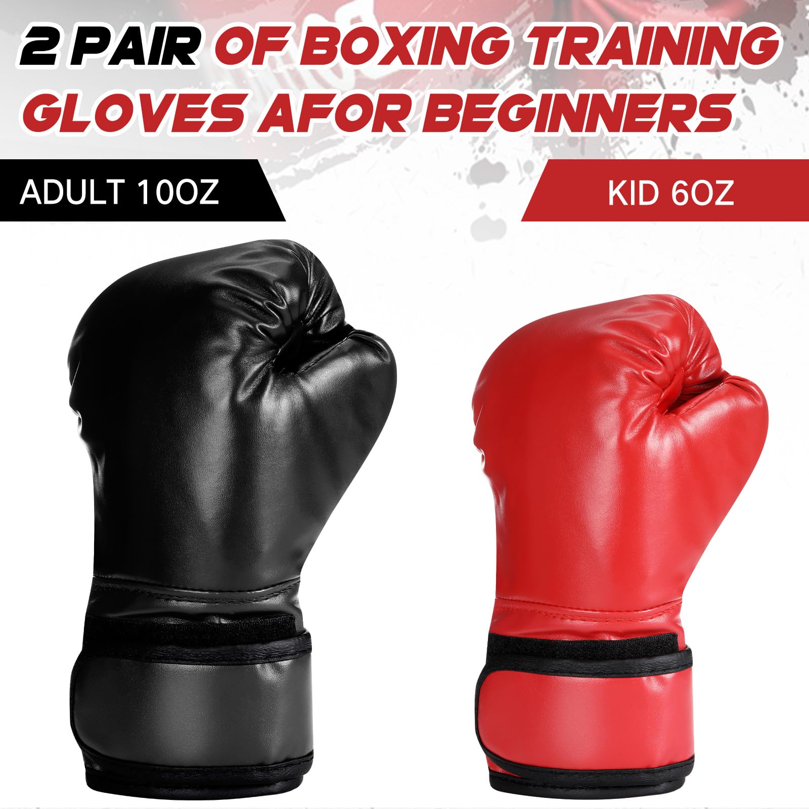 Arrowbash Boxhandschuhe für Kinder, Jugendliche, Erwachsene, inklusive 170 g und 284 g Boxhandschuhe, Wrestling-Sparring-Ausrüstung für Taekwondo, Kick, Muay Thai, BJJ, Karate-Training, 2 Paar