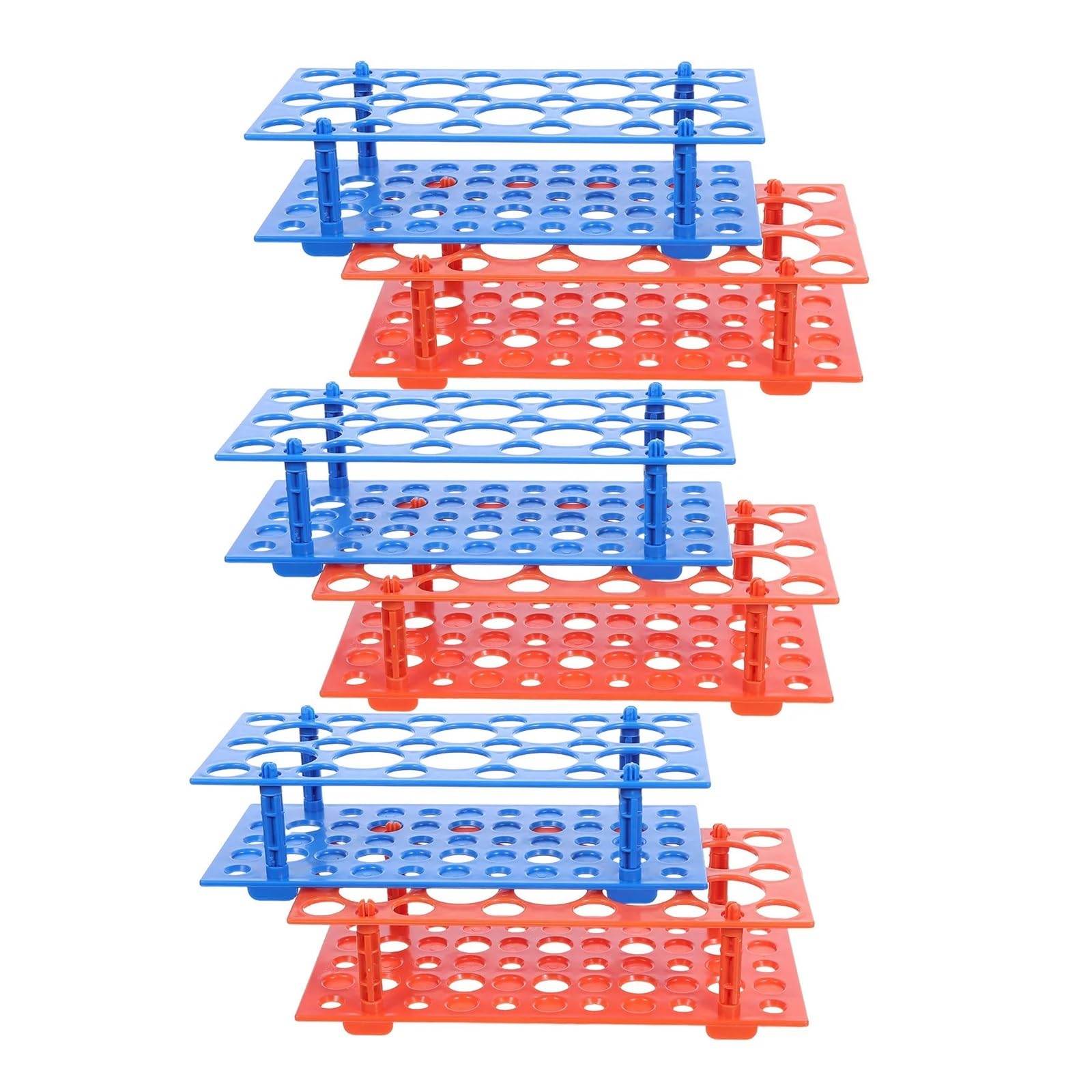 6-teiliges Labor-Reagenzglasgestell aus Kunststoff, Zentrifugenhalter | Stabiler Aufbewahrungsständer for 10 ml, 15 ml, 50 ml Proben
