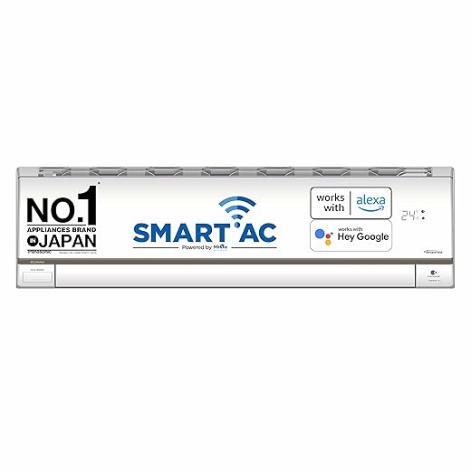 Panasonic 1.5 Ton 5 Star Wi-Fi Inverter Smart Split AC (Copper, 7 in 1 Convertible with additional AI Mode, 4 Way Swing, nanoe-X Air Purification Technology, CS/CU-HU18ZKYF,2023 Model, White)