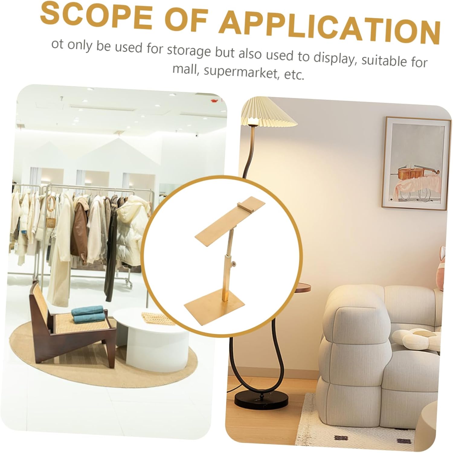 Stainless Steel Shoe Display Stand High Heel Riser for Retail Shop Adjustable Height Space-Saving Shoe Rack
