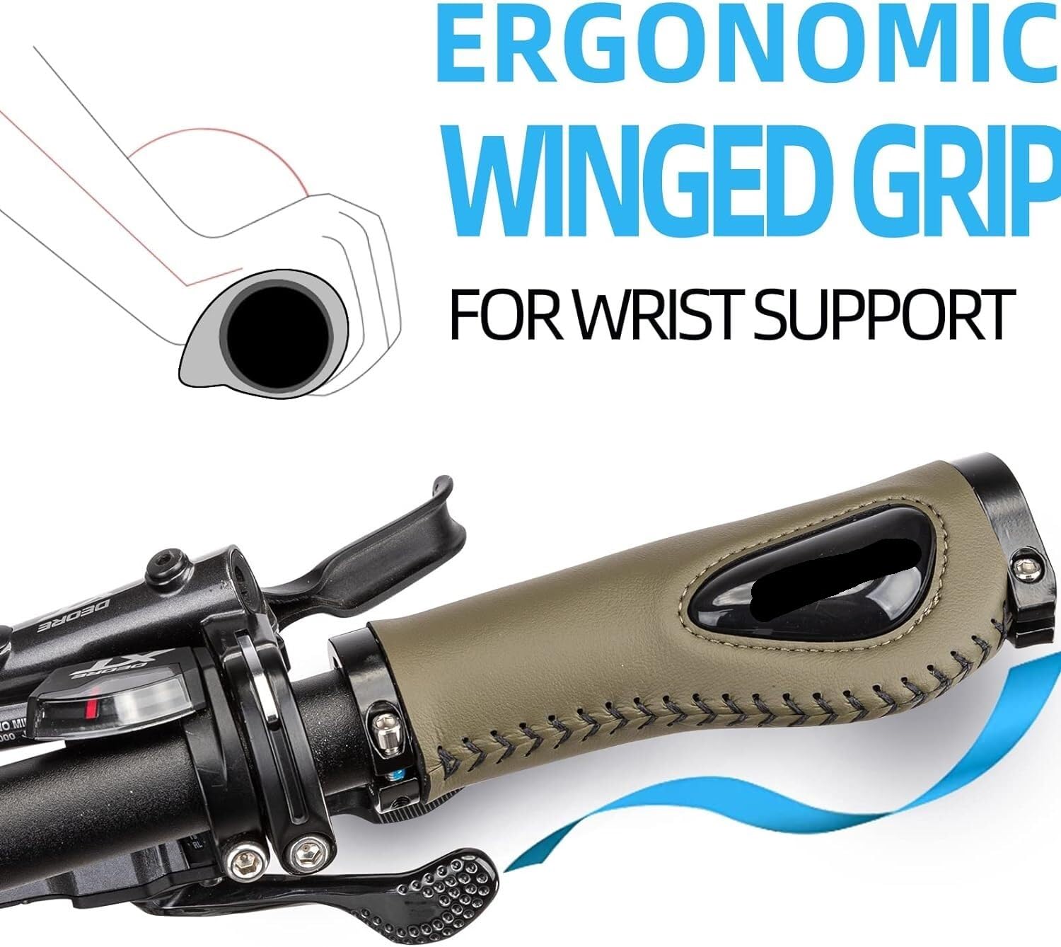 Uchwyty do hulajnogi, gumowe uchwyty do kierownicy rowerowej Uchwyty do kierownicy roweru górskiego Ergonomiczne uchwyty do kierownicy rowerowej Uchwyty blokowane do 22,2 mm, rower trekkingowy, rower