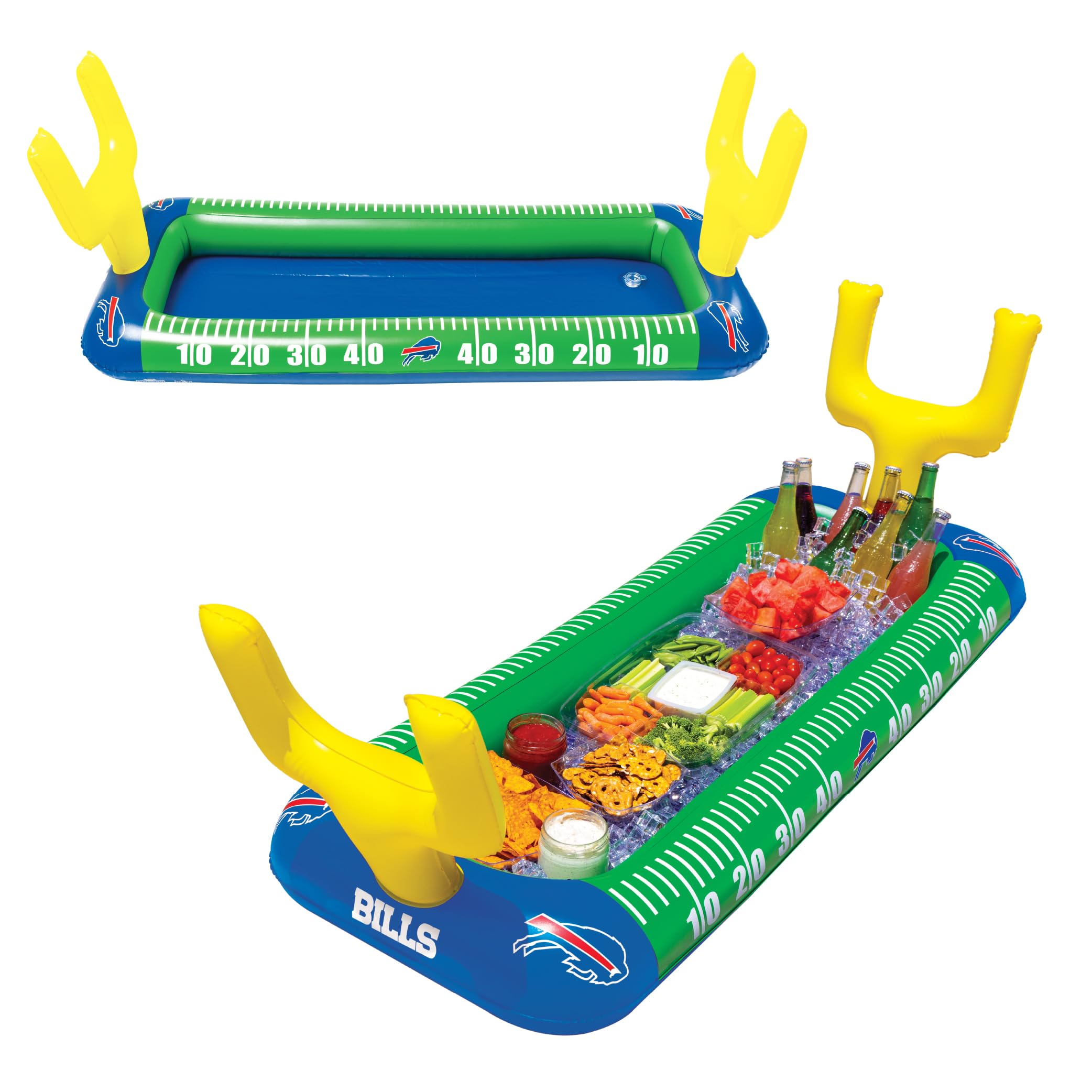 BigMouth NFL 4 ft Inflatable Food Cooler Buffet Officially Licensed NFL Fan Gear Ice Serving Pool Drink Bar for Tailgate Parties