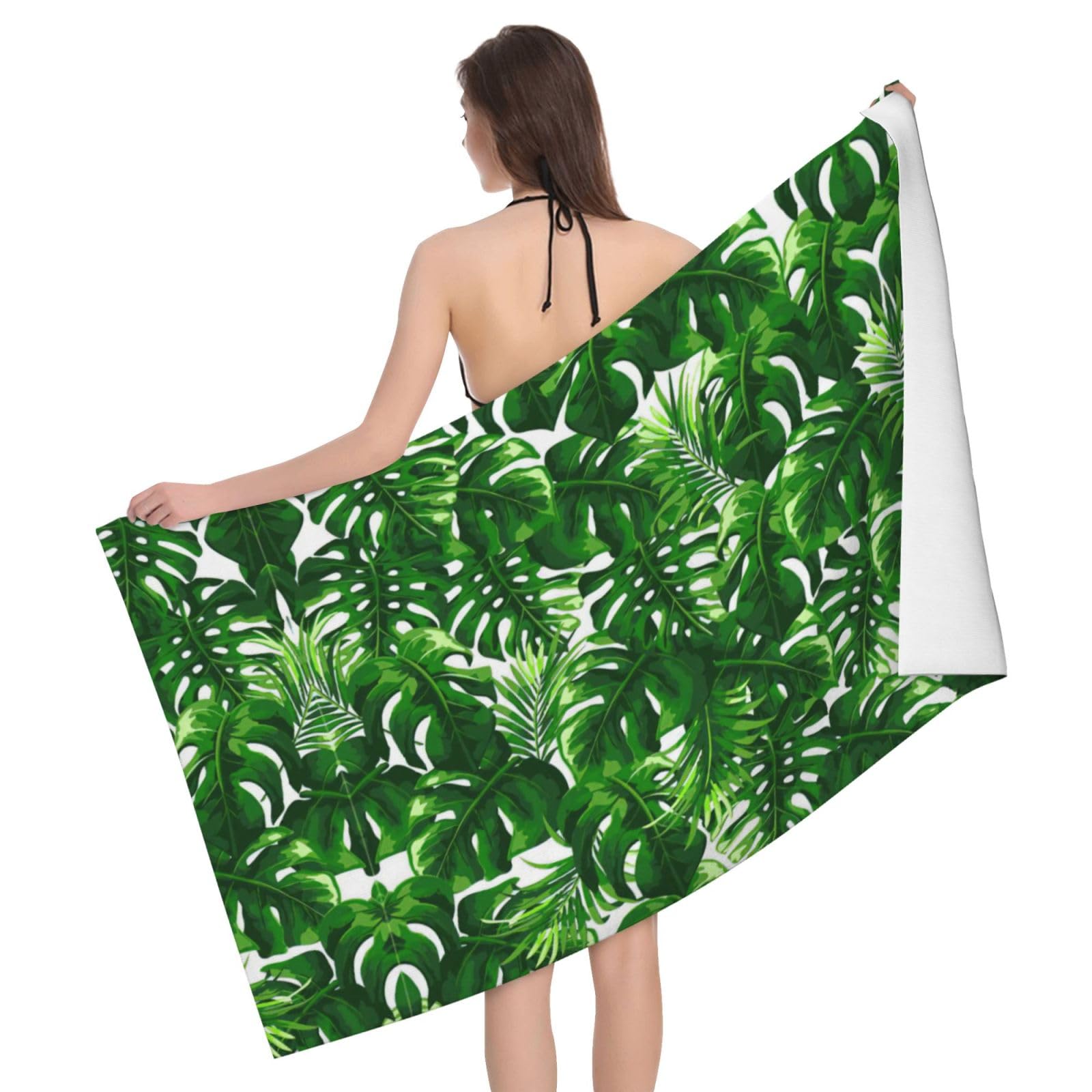 Serviette de bain microfibre Monstera Deliciosa grand drap de douche absorbant