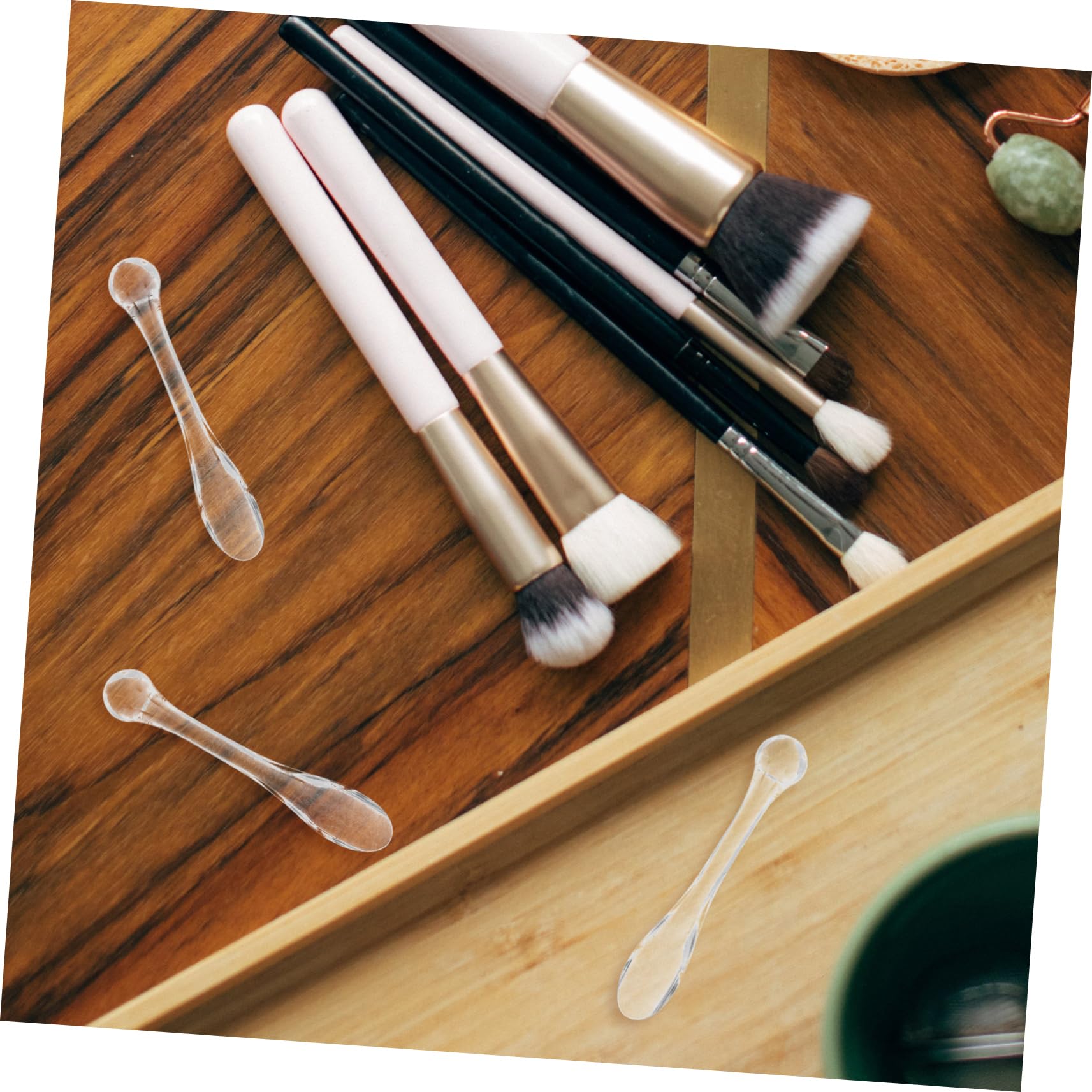 FRCOLOR 150 Piezas Herramientas De Maquillaje Espátula De Maquillaje Reutilizable Cucharas De Maquillaje Espátula De Crema Facial Herramienta De Espátula De Maquillaje El Plastico