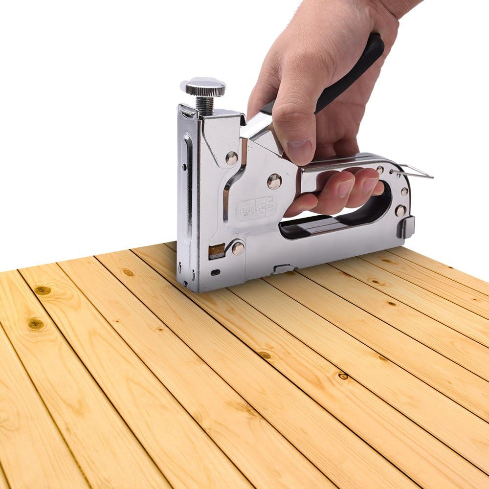 WOLFWILL 3 in 1 Heavy-Duty Staple Gun Kit with Remover Brad Nail Gun Bonus 3 Types Nail Set