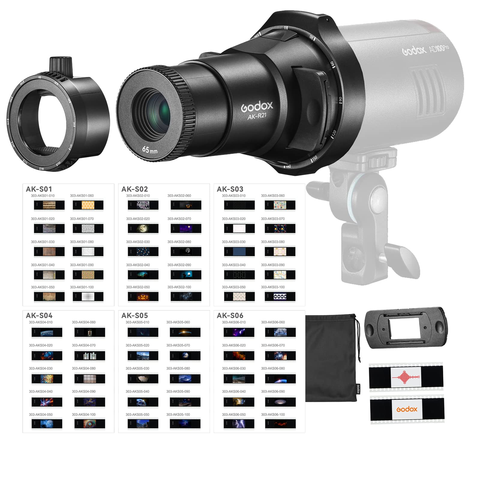 Amazon.com : Godox AK-R21 Camera Flash with 65mm Projection Lens