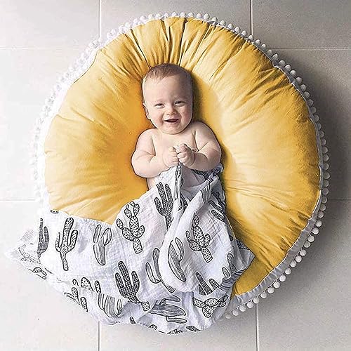 Almohada grande para el suelo para niños, cojín redondo para el suelo, almohada circular grande de 35 pulgadas, almohadas redondas para niños,