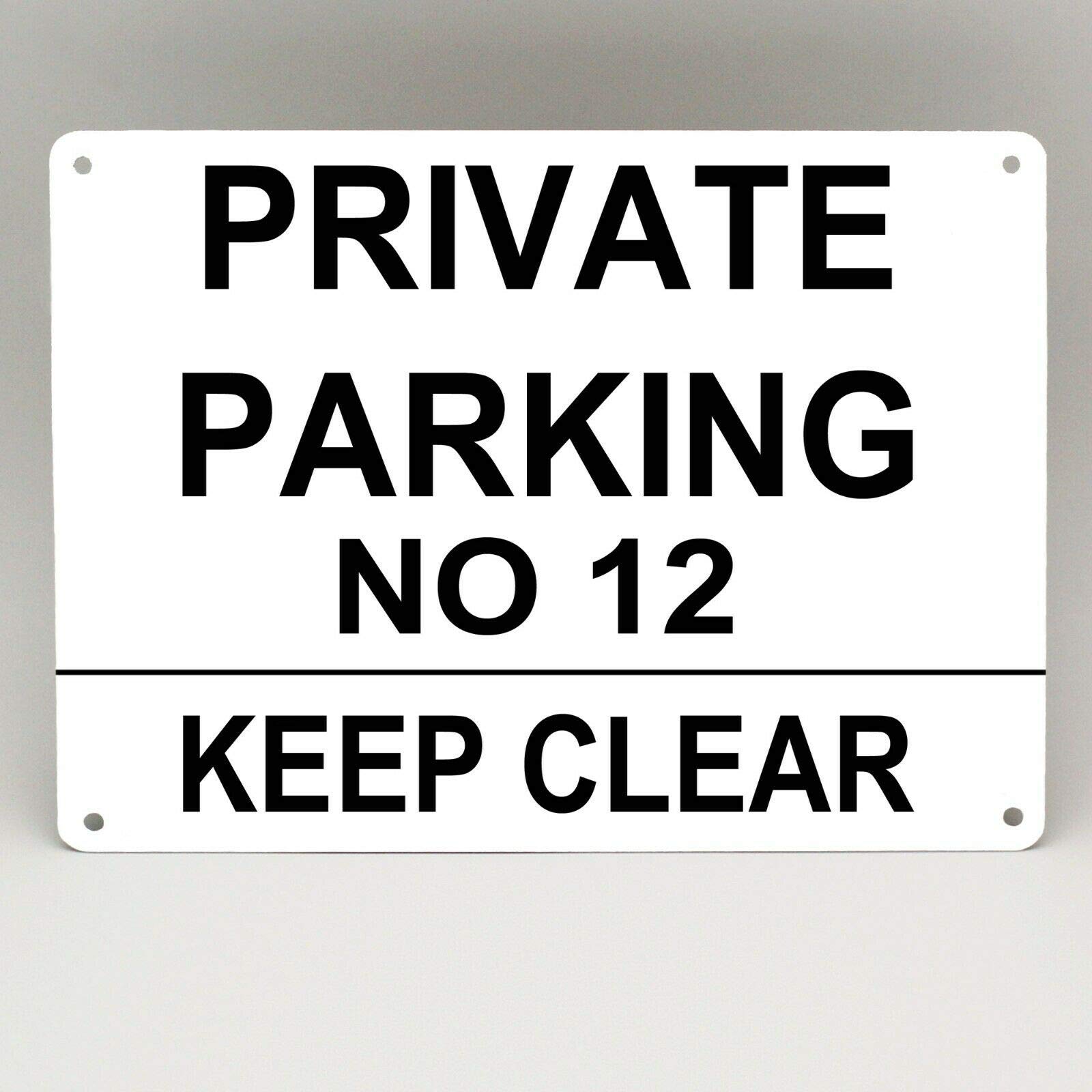 Inga Private Parking Metal Sign Personalised Your Number Keep Clear Large Custom Street Metal Tin Sign/Retro Decor Plaque 8X12 inch