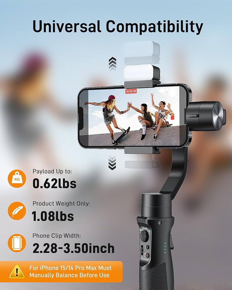 Amazon.com: hohem iSteady Mobile+ Kit Gimbal Stabilizer for